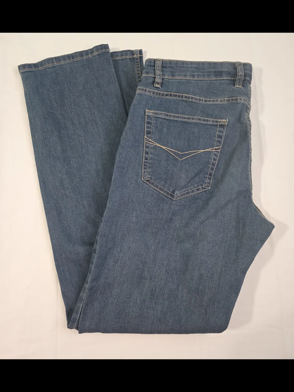 Scott Barber Straight Fit Medium Wash Blue Denim Stretch 5Pocket Jeans 34x34 NWT